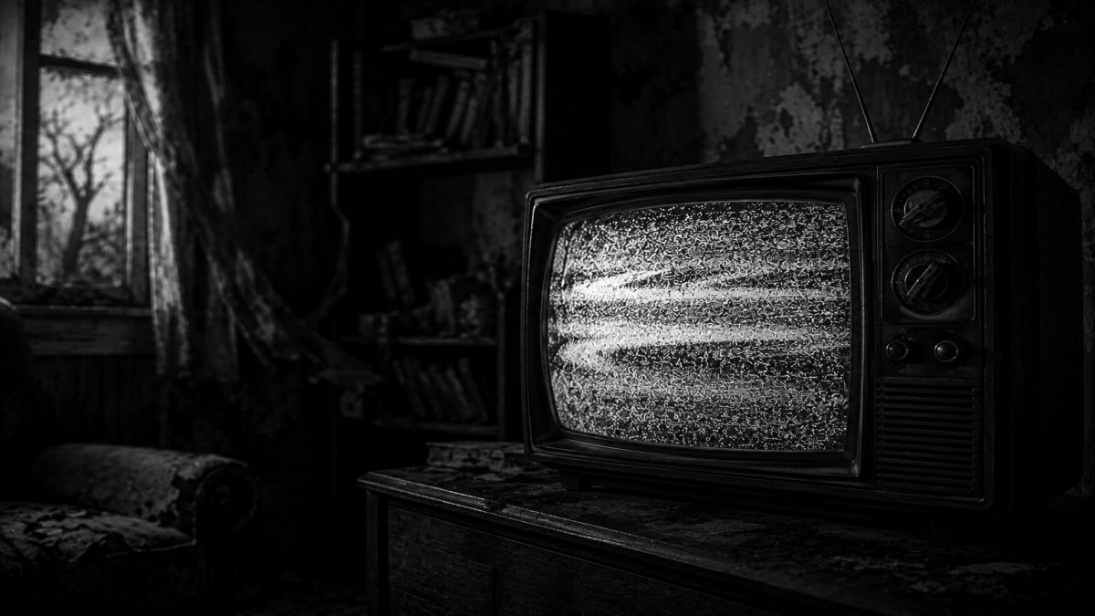Interferencia en un televisor antiguo evoca voces misteriosas